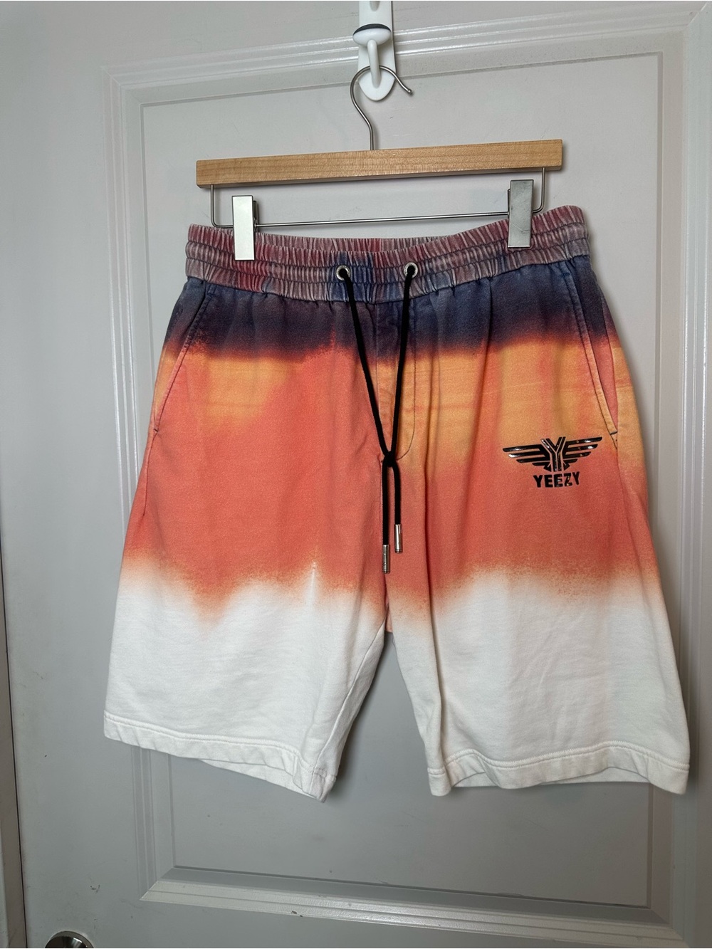 YEEZY Colorblock Gradient Cotton Pull On Shirts, Size Large